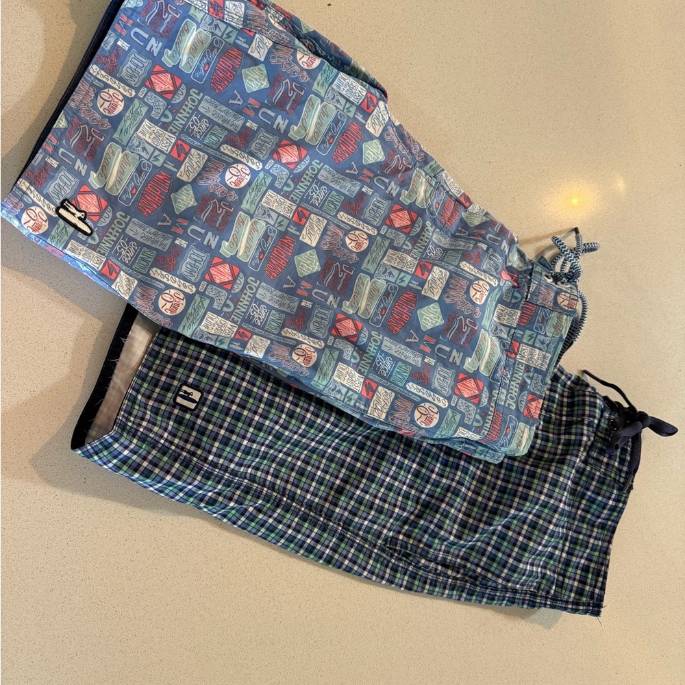 johnnie-O mens swim trunks Small 30 two pair